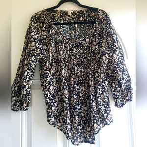 Sonoma Life Style Ladies XL  Floral and Doves Blouse